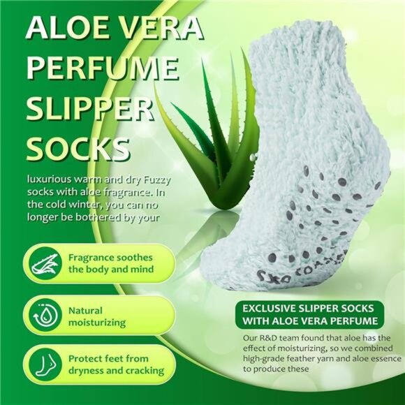 Fuzzy Grip Socks for Women Men,Non Slip Ankle Hospital Socks,Thick Warm Slipper - Picture 5 of 7